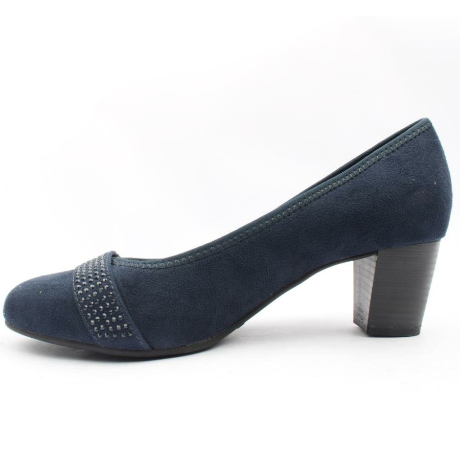 Women Jana | 22465 Court Shoe - Navy Suede