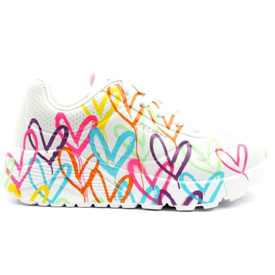 Kids Skechers | 314064L Junior Trainer - White Multi