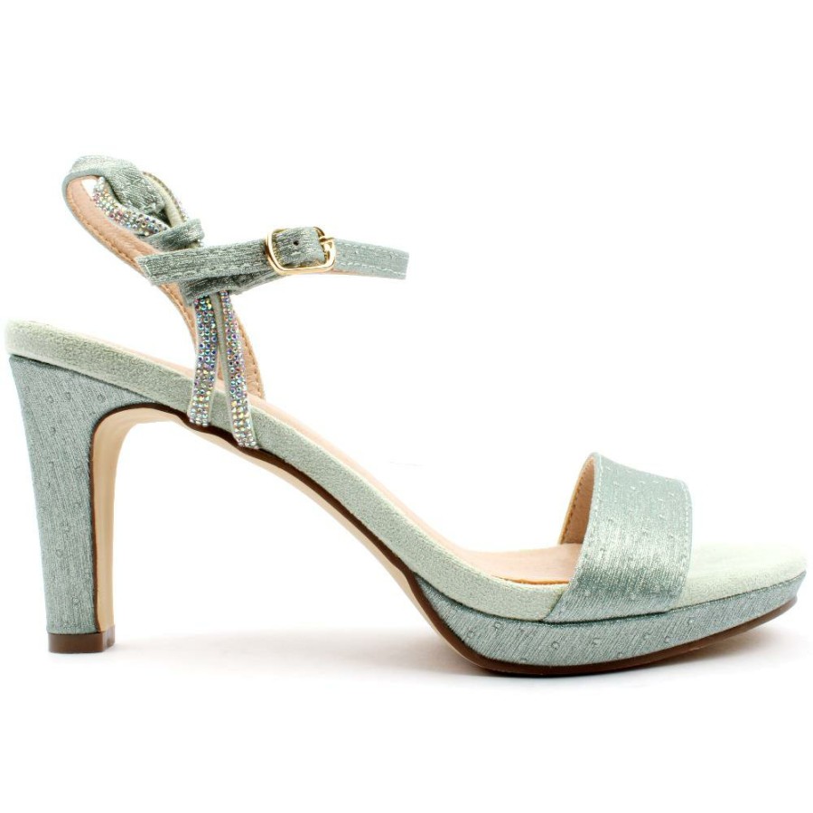 Women Menbur | 24102 Heeled Sandal - Green