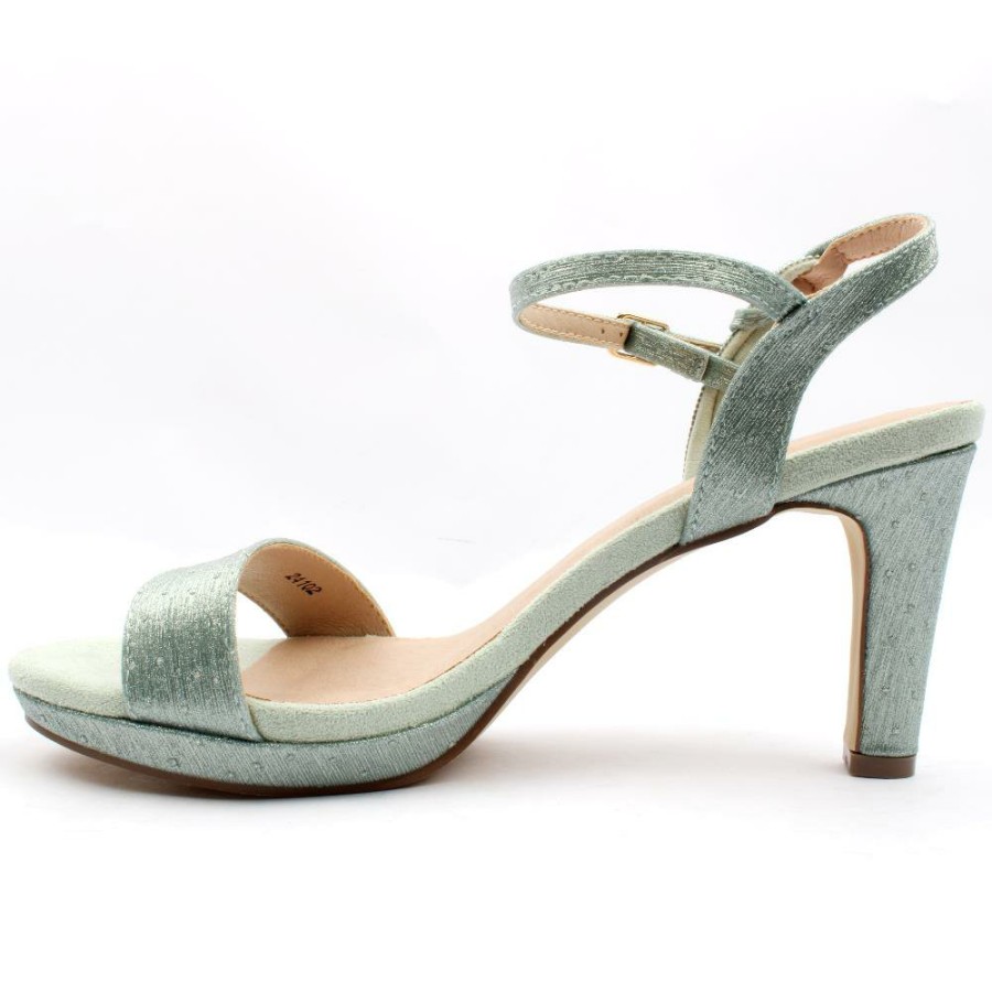 Women Menbur | 24102 Heeled Sandal - Green