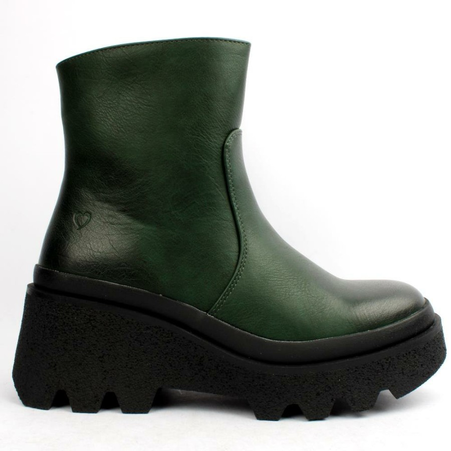 Women Heavenly Feet | Fantasy Vegan Boot - Green