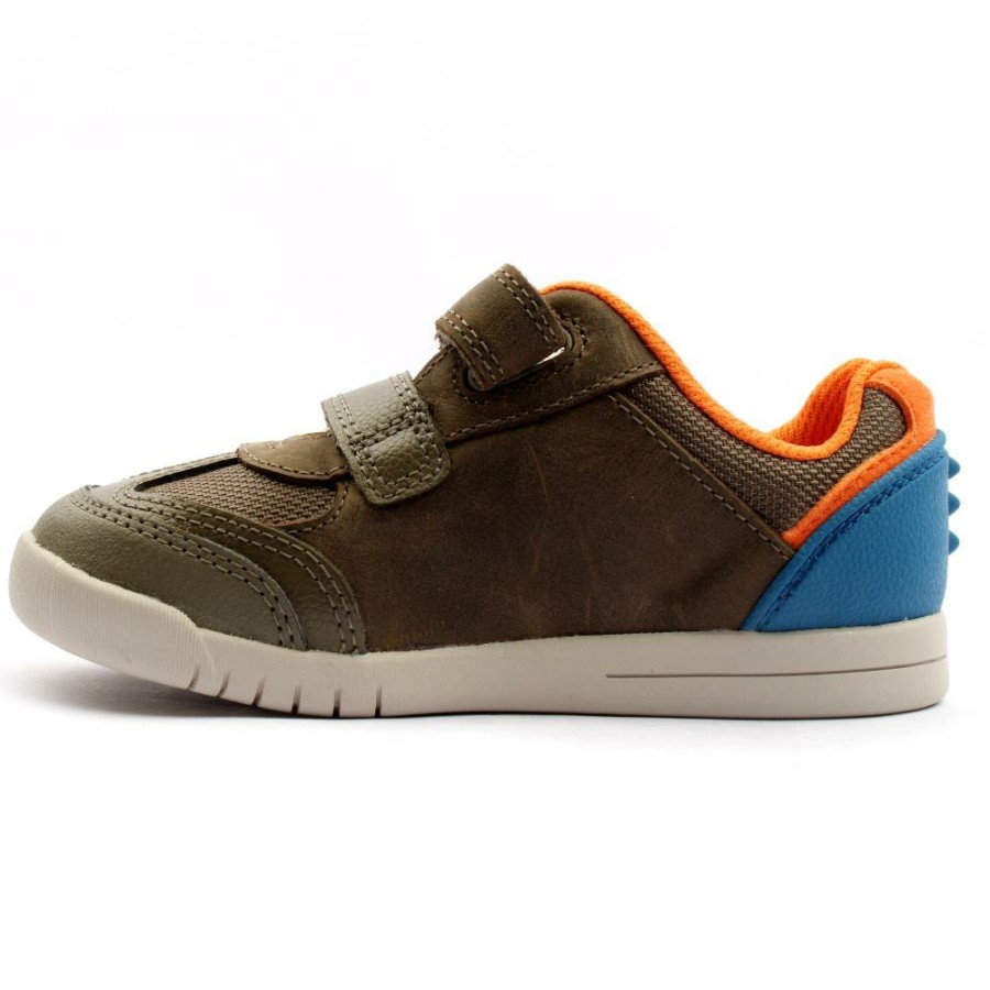 Kids Clarks | Rex Play K Velcro Shoe - Khaki G