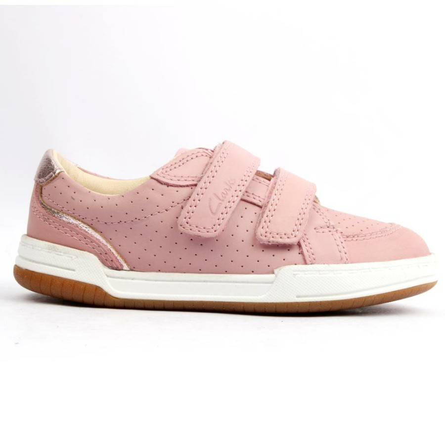 Kids Clarks | Fawn Solo T Velcro Shoe - Baby Pink G