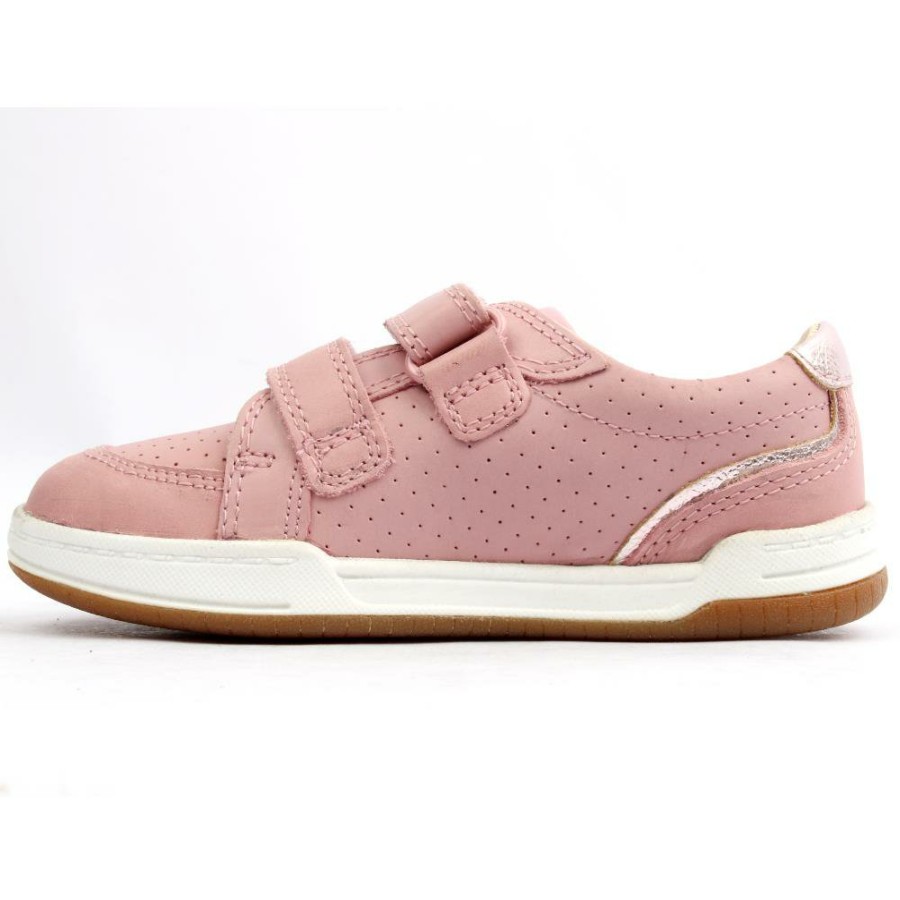 Kids Clarks | Fawn Solo T Velcro Shoe - Baby Pink G