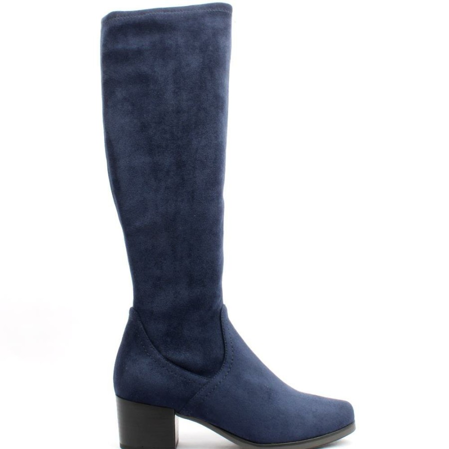 Women Caprice | 25506 Stretch Boot - Navy