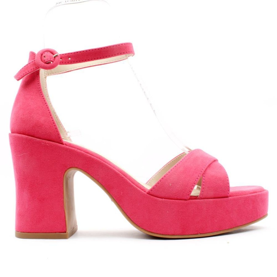 Women S.Oliver | Soliver 28318 Block Heel Sandal - Pink