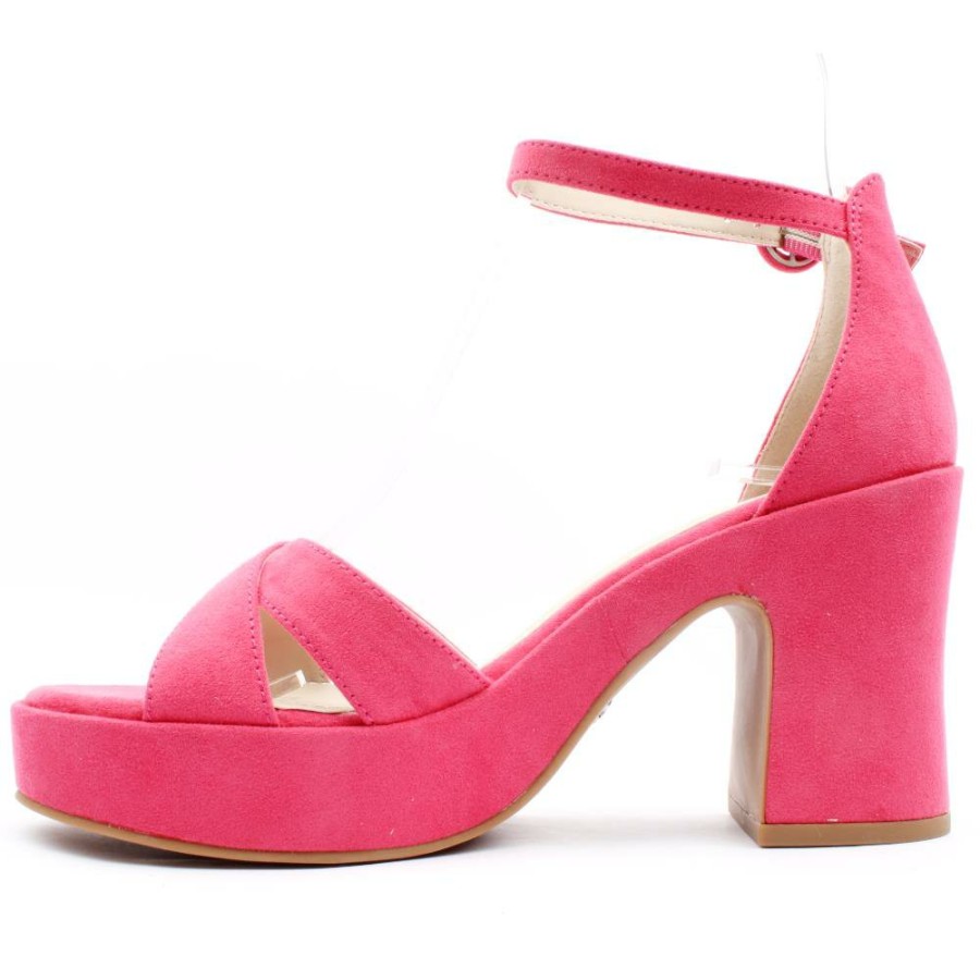 Women S.Oliver | Soliver 28318 Block Heel Sandal - Pink