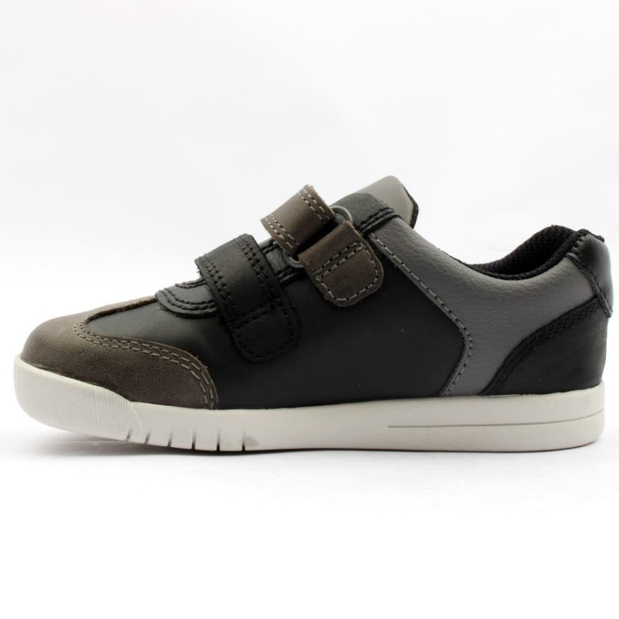 Kids Clarks | Den Stripe K Shoe - Black Multi G