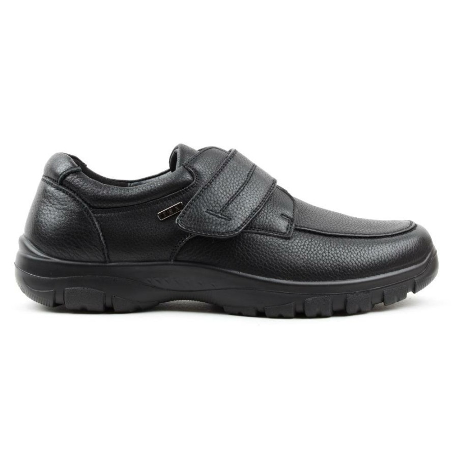 Men G Comfort | Gcomfort A7823 Velcro Shoe - Black