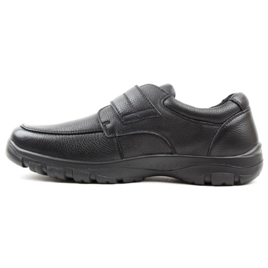 Men G Comfort | Gcomfort A7823 Velcro Shoe - Black