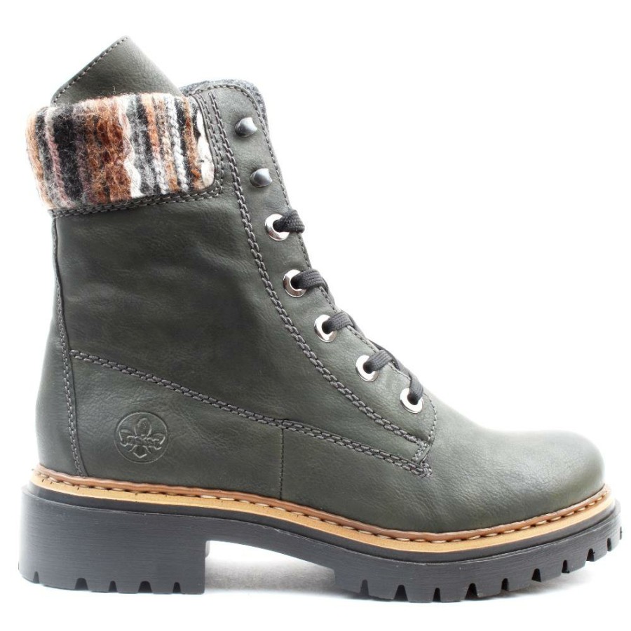 Women Rieker | 72630 Laced Boot - Green