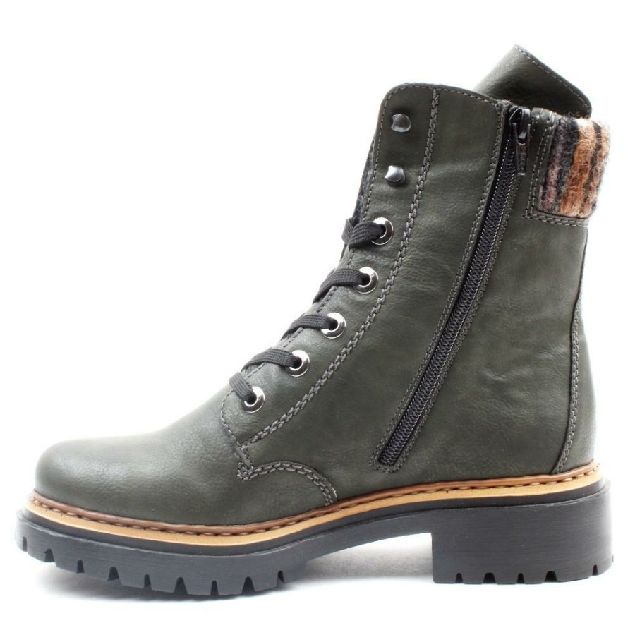 Women Rieker | 72630 Laced Boot - Green