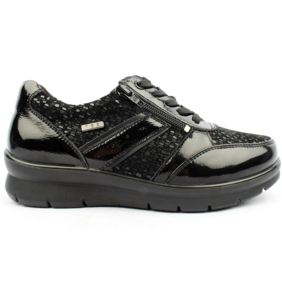 Women G Comfort | Gcomfort P8262 Laced Shoe - Black Patent