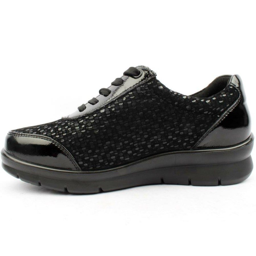 Women G Comfort | Gcomfort P8262 Laced Shoe - Black Patent