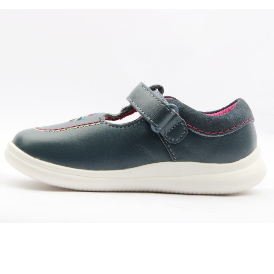 Kids Clarks | Crest Prom T Shoe - Blue G