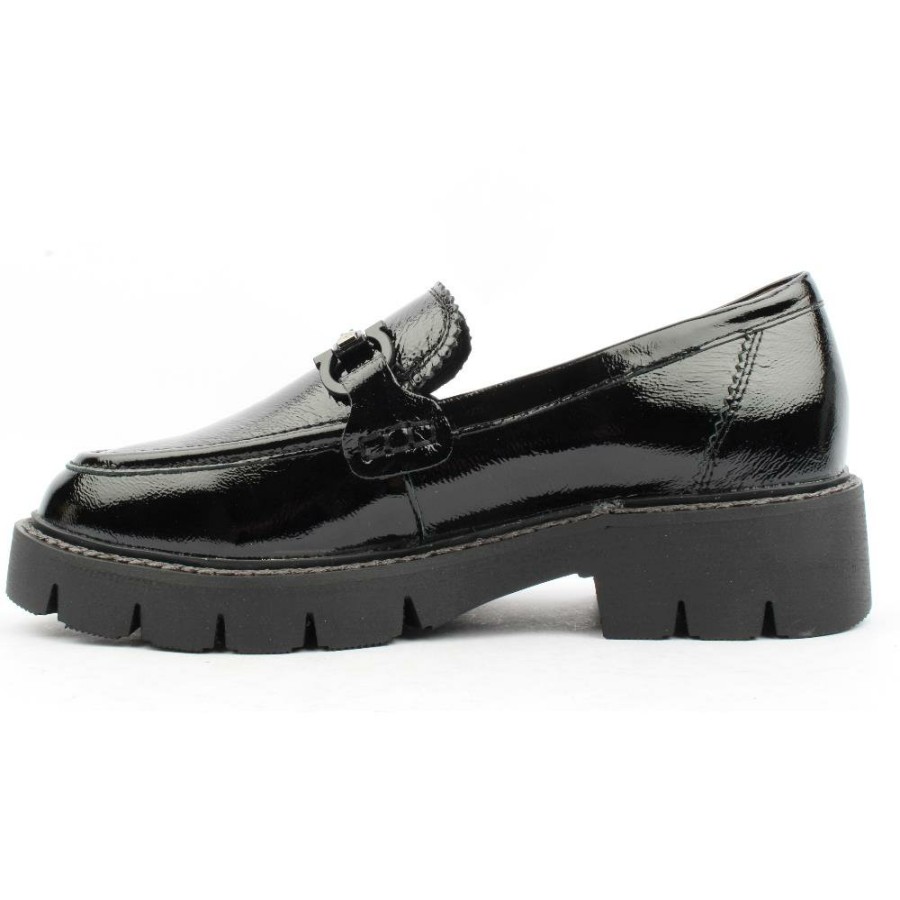 Women Caprice | 24708 Loafer Shoe - Black Patent