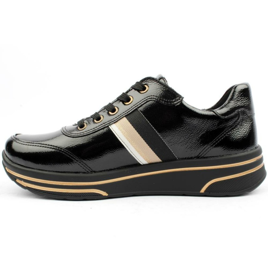 Women Ara | 32442 Laced Shoe - Black Patent