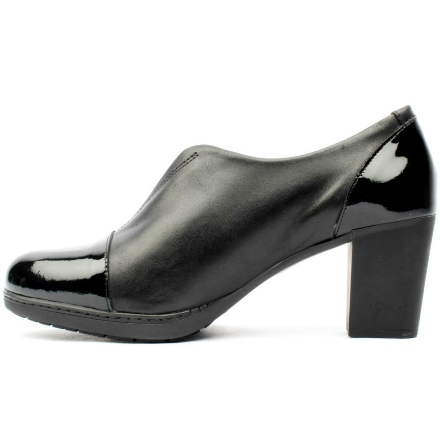 Women Fluchos | Dorking Fluchos D9112 High Front Shoe - Black