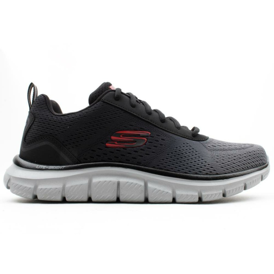 Men Skechers | 232399 Track Runner - Black/Grey