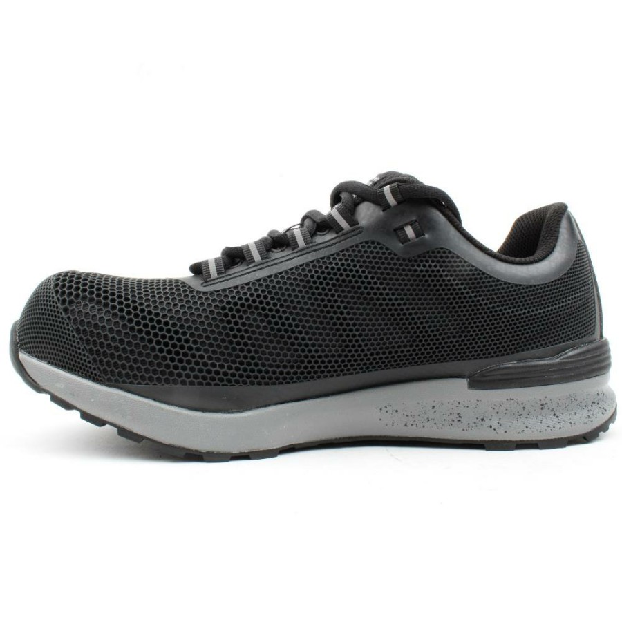 Men Skechers | 200053Ec Safety Shoe - Black Black