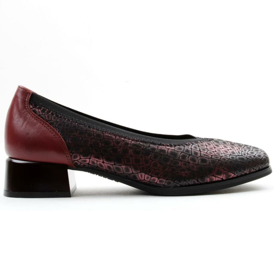 Women Pitillos | 1701 Low Heel Shoe - Burgundy