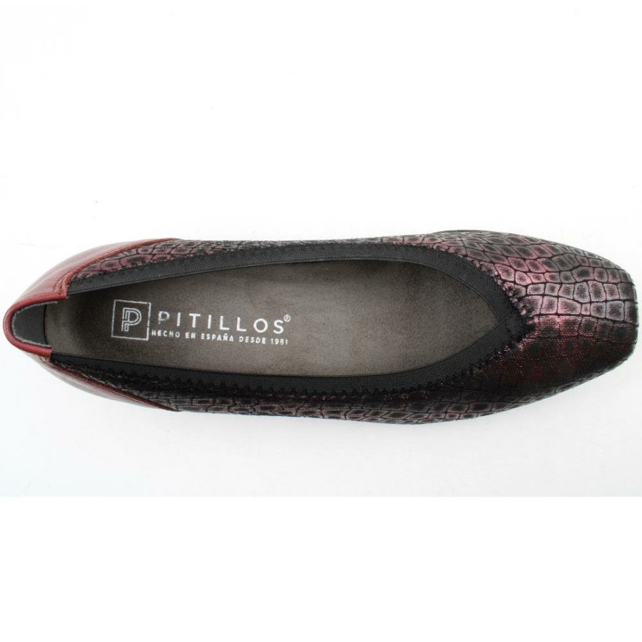 Women Pitillos | 1701 Low Heel Shoe - Burgundy