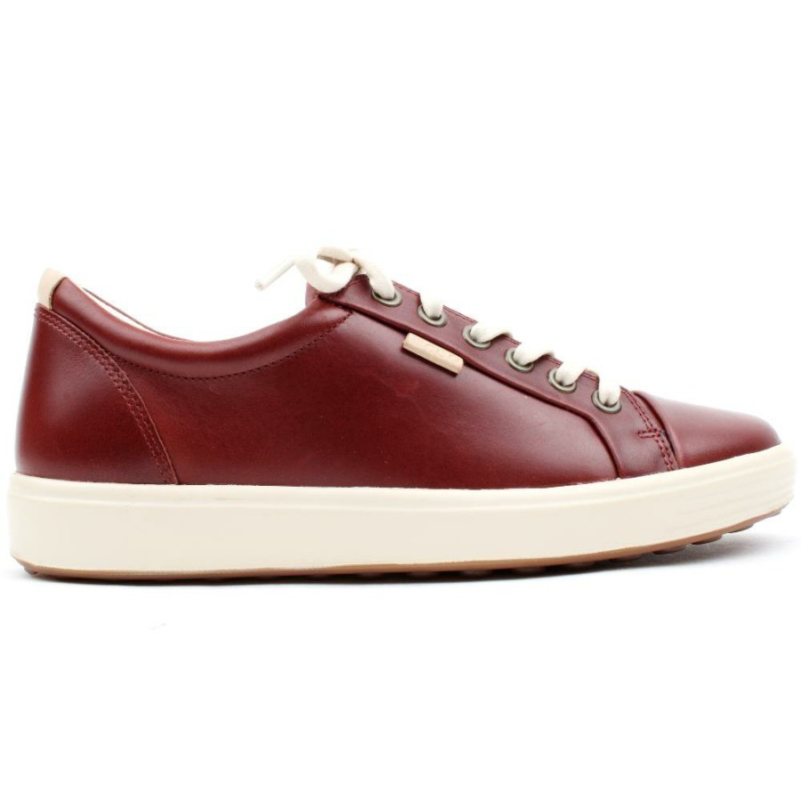 Women ECCO | 430003 Laced Soft Vii Shoe - Wine