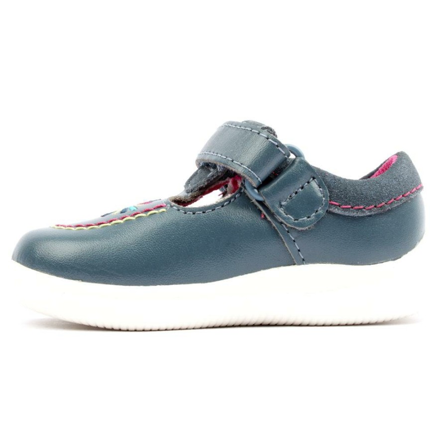 Kids Clarks | Crest Prom T Shoe - Blue F