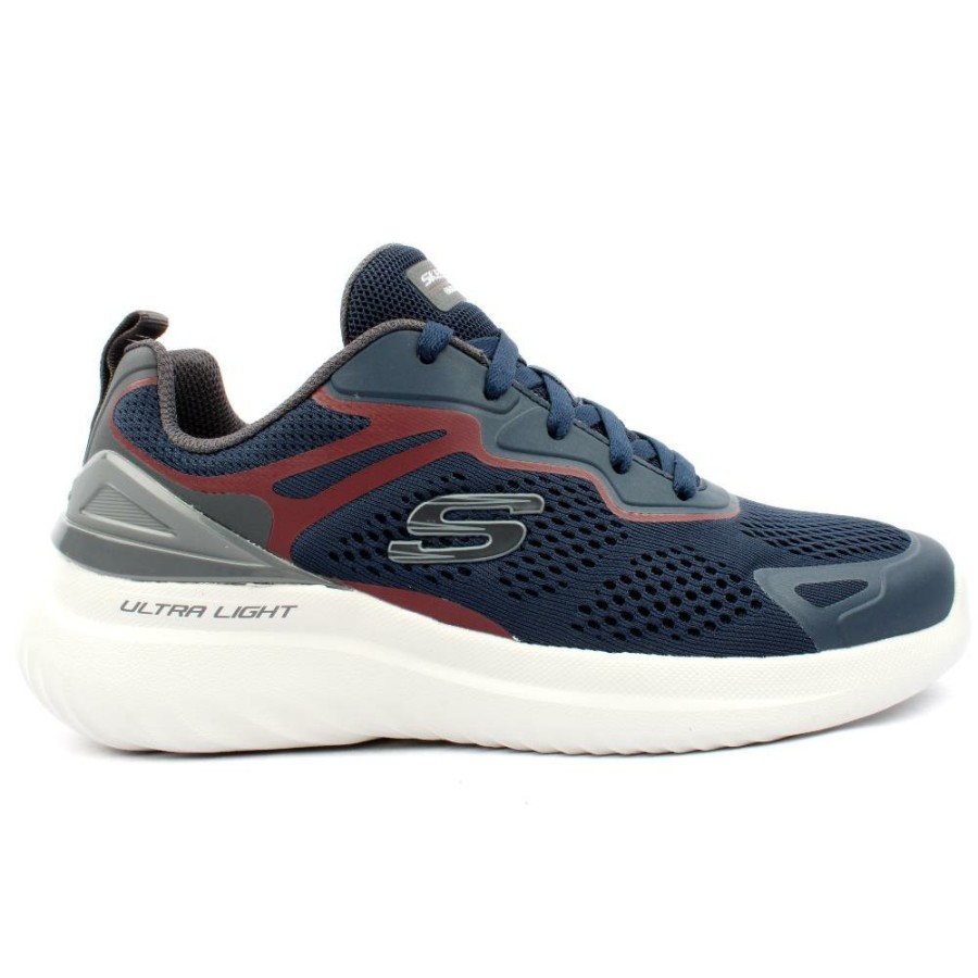 Men Skechers | 232674 Boulder Shoe - Navy Blue