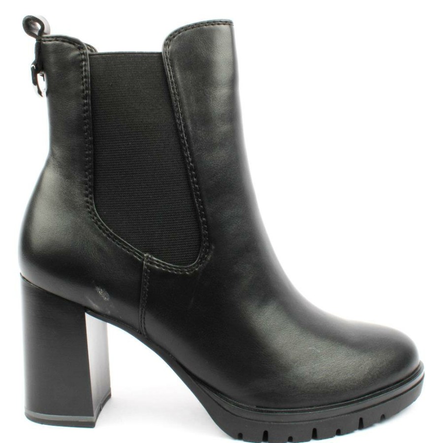 Women Tamaris | 25351 Heeled Boot - Black