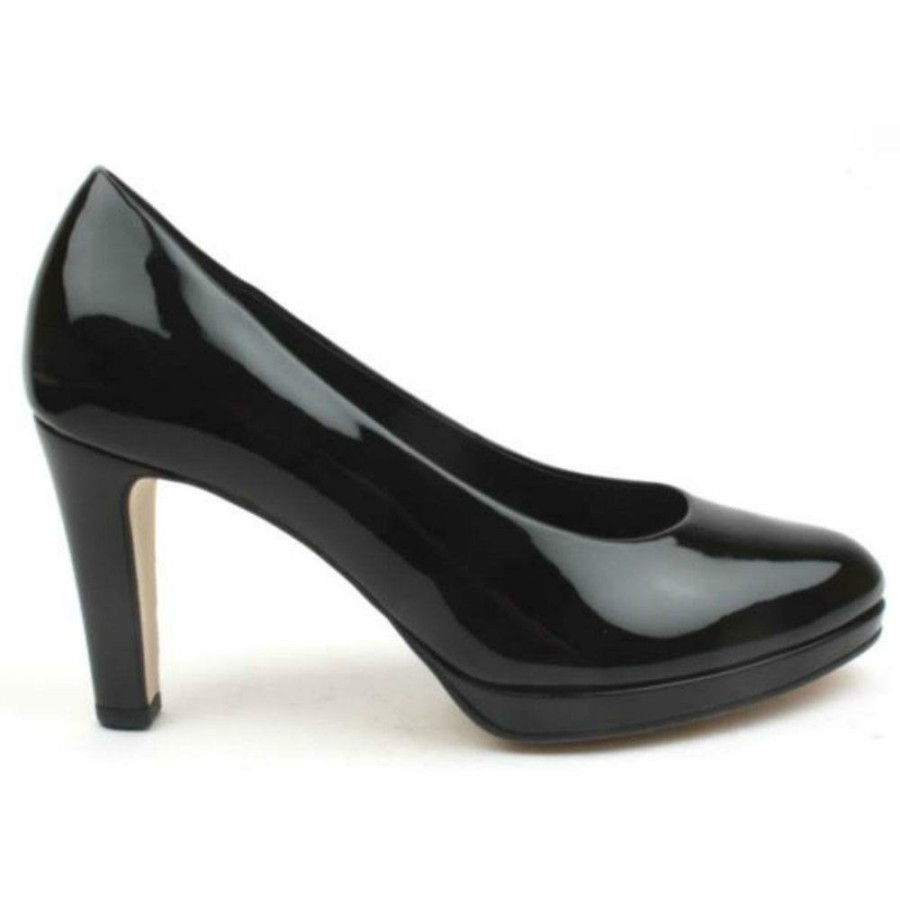 Women Gabor | Gab270 Court Shoe - Black Patent