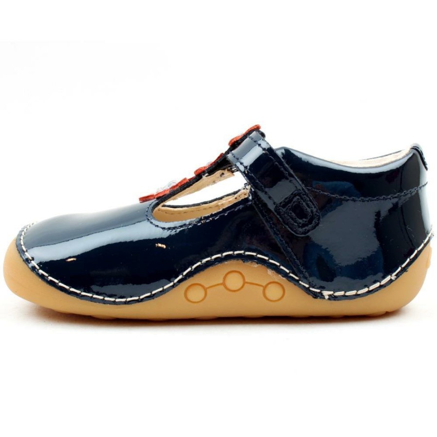 Kids Clarks | Tiny Flower T Prewalker - Navy Patent H