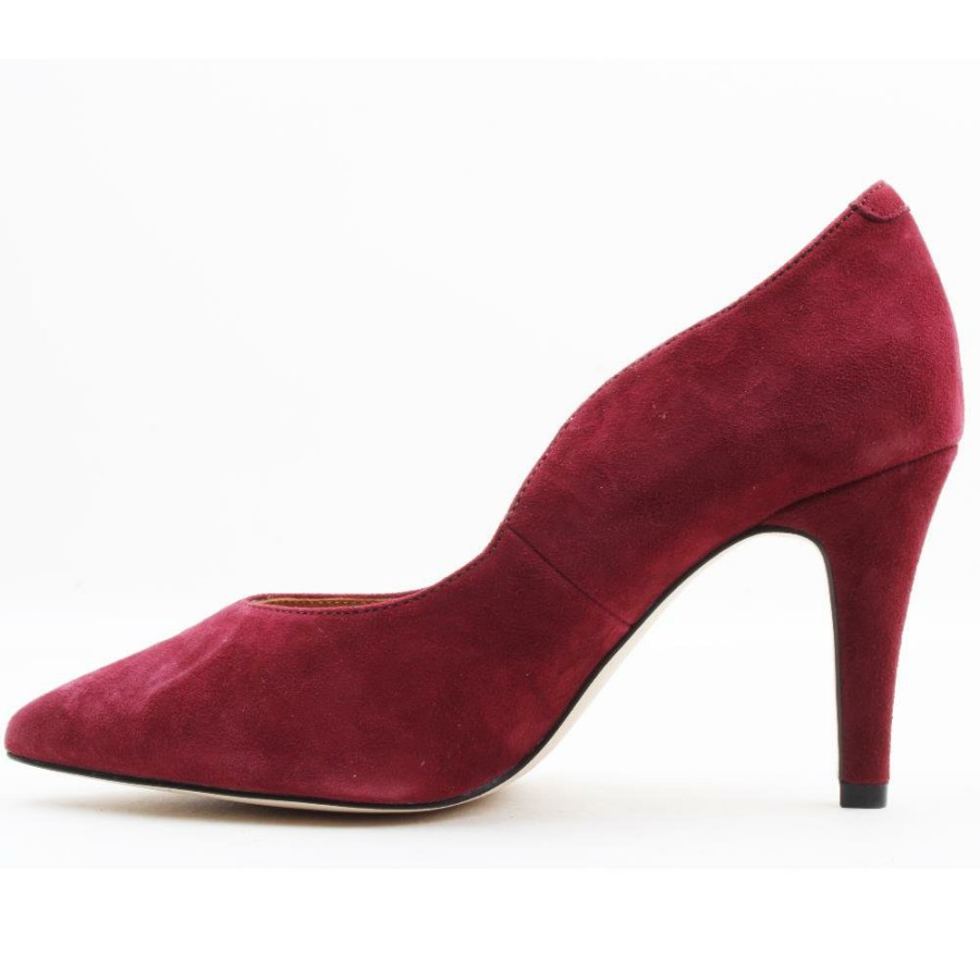 Women Caprice | 22403 Court Shoe - Burgundy Suede