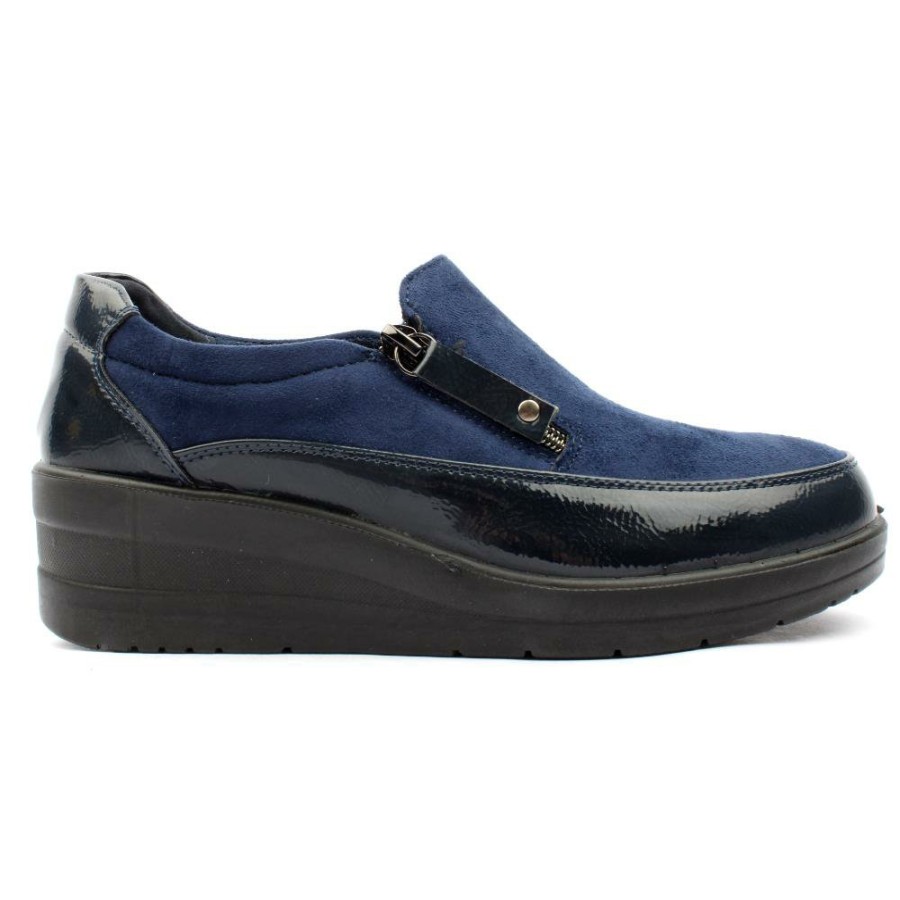 Women Propet | Ww1602 Casual Shoe - Navy Patent