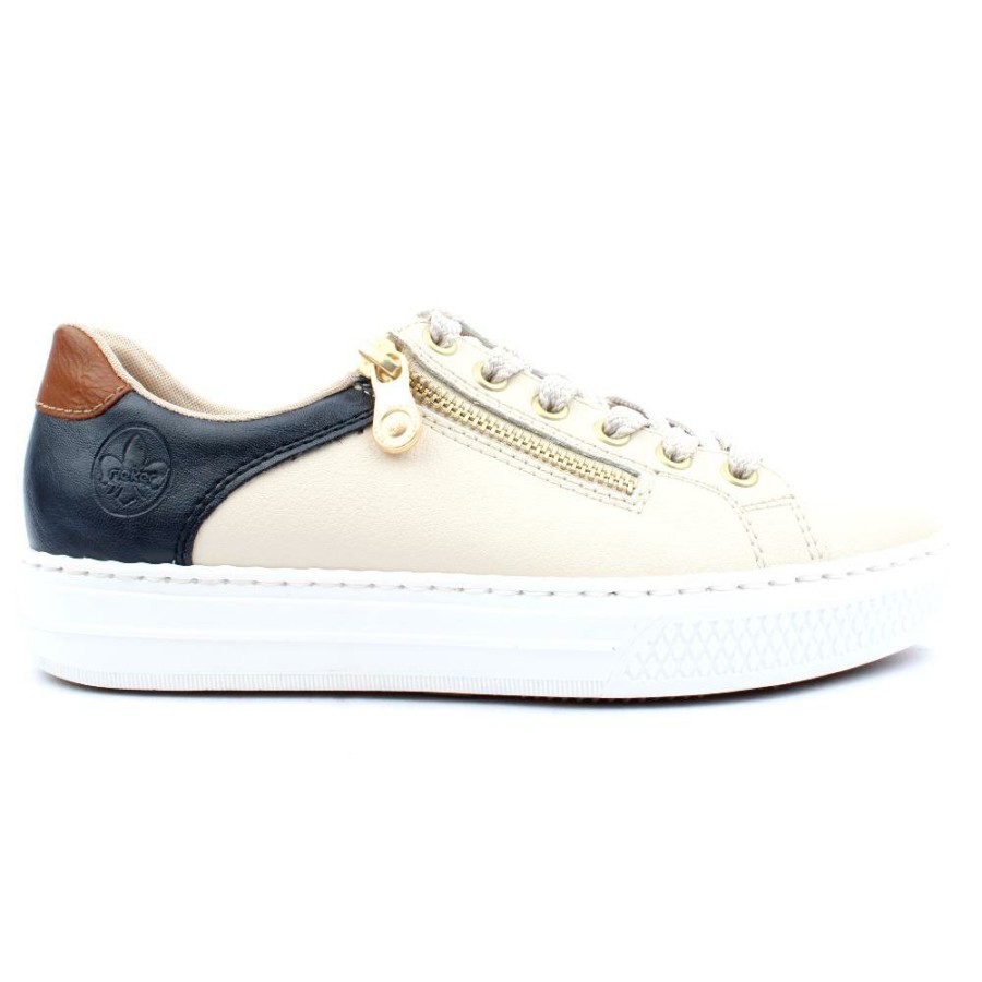 Women Rieker | L59A1 Shoe - Beige Multi