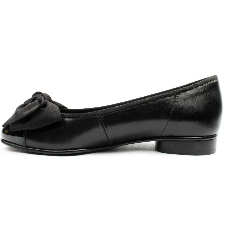 Women Gabor | 05106 Bow Pomp - Black Leather