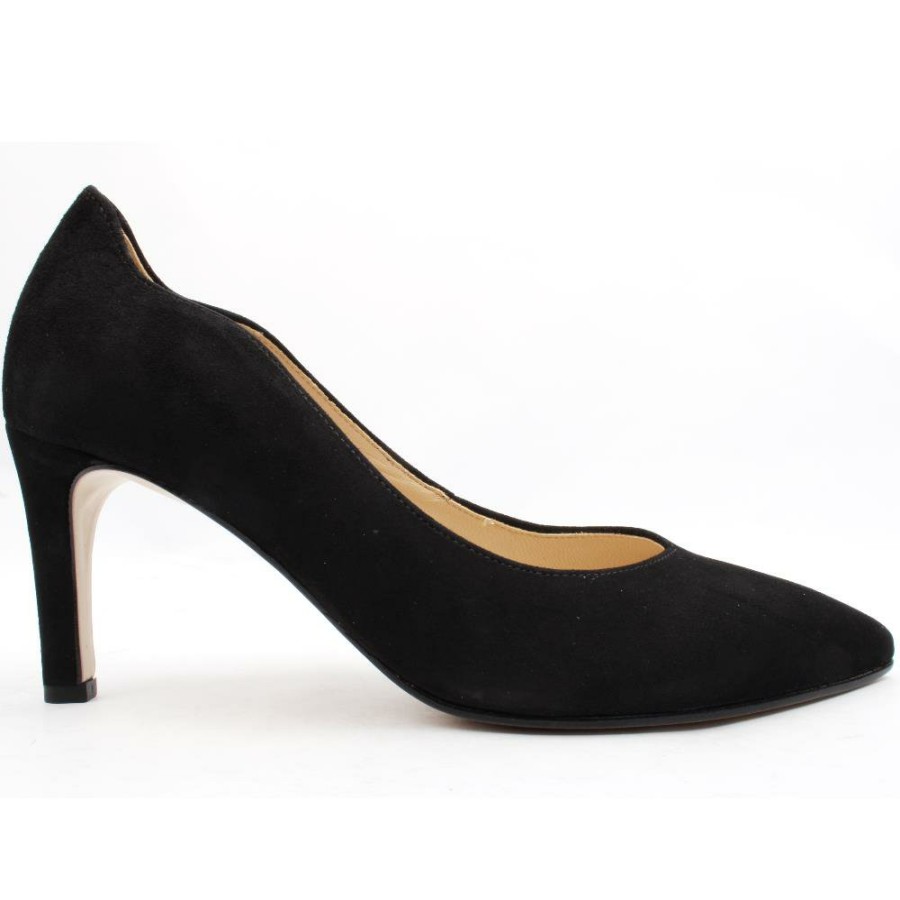 Women Gabor | 31381 Dress Court Shoe - Black Suede