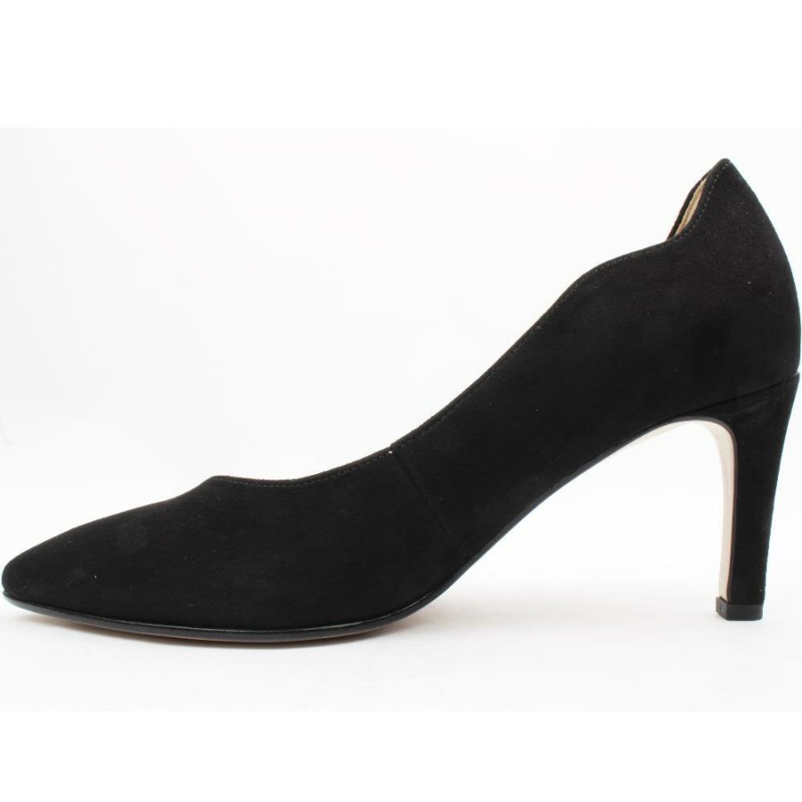 Women Gabor | 31381 Dress Court Shoe - Black Suede