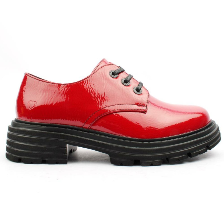 Women Heavenly Feet | Gisella Laced Shoe - Red Patent