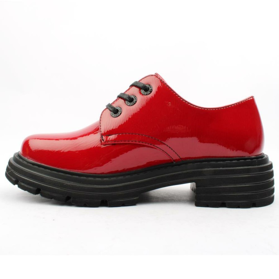 Women Heavenly Feet | Gisella Laced Shoe - Red Patent