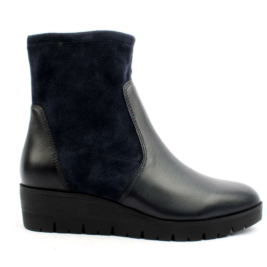 Women Caprice | 25320 Wedge Boot - Navy