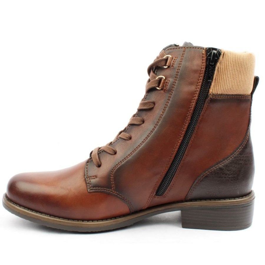 Women Remonte | D0F76 Laced Boot - Tan