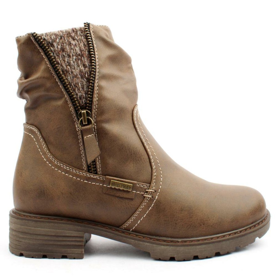 Women Lunar | Glb110Sleet Ankle Boot - Brown