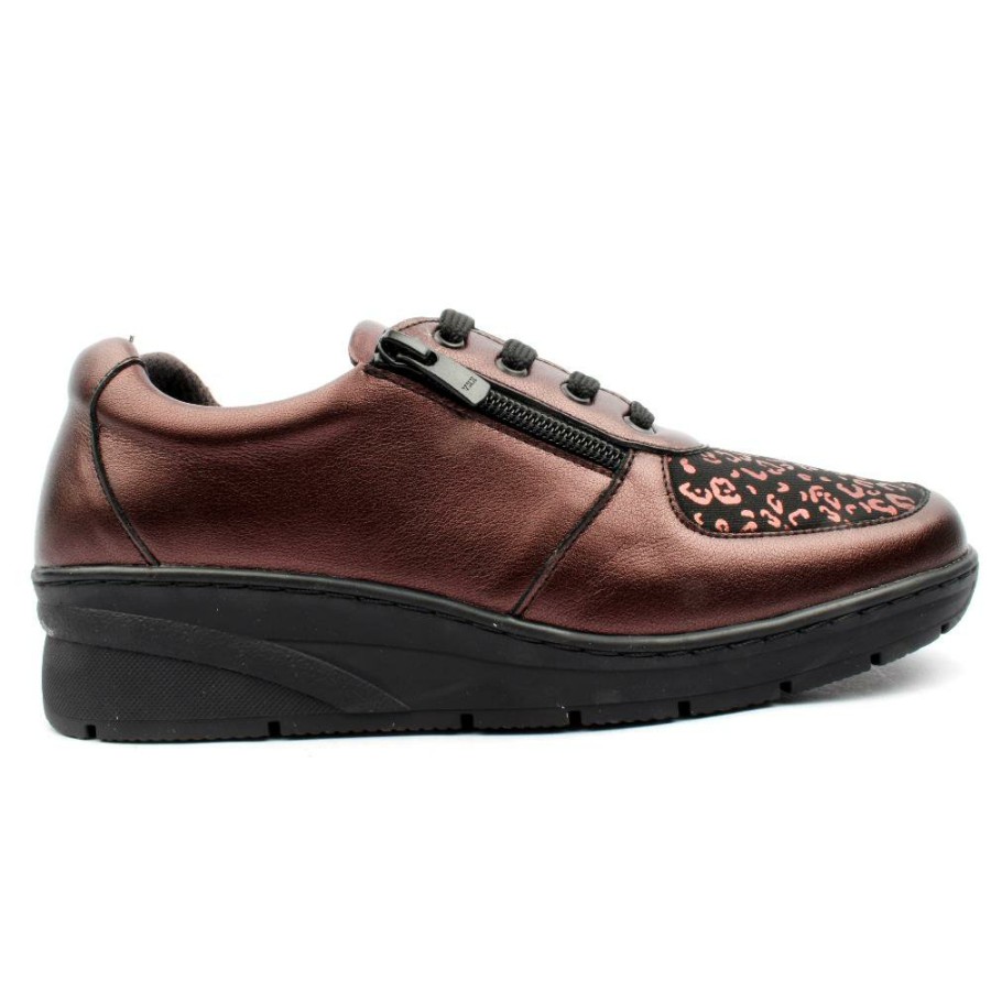 Women Softmode | Laced Shoe Femme - Burgundy