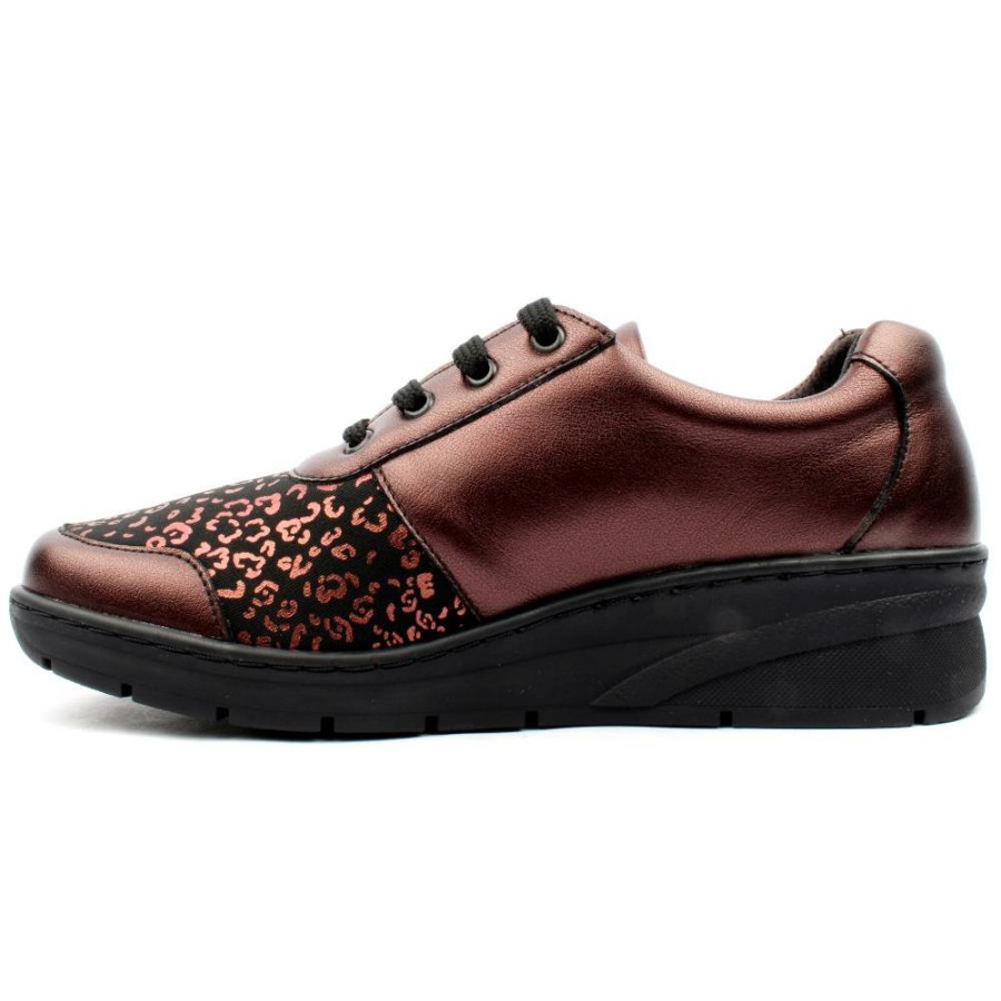 Women Softmode | Laced Shoe Femme - Burgundy