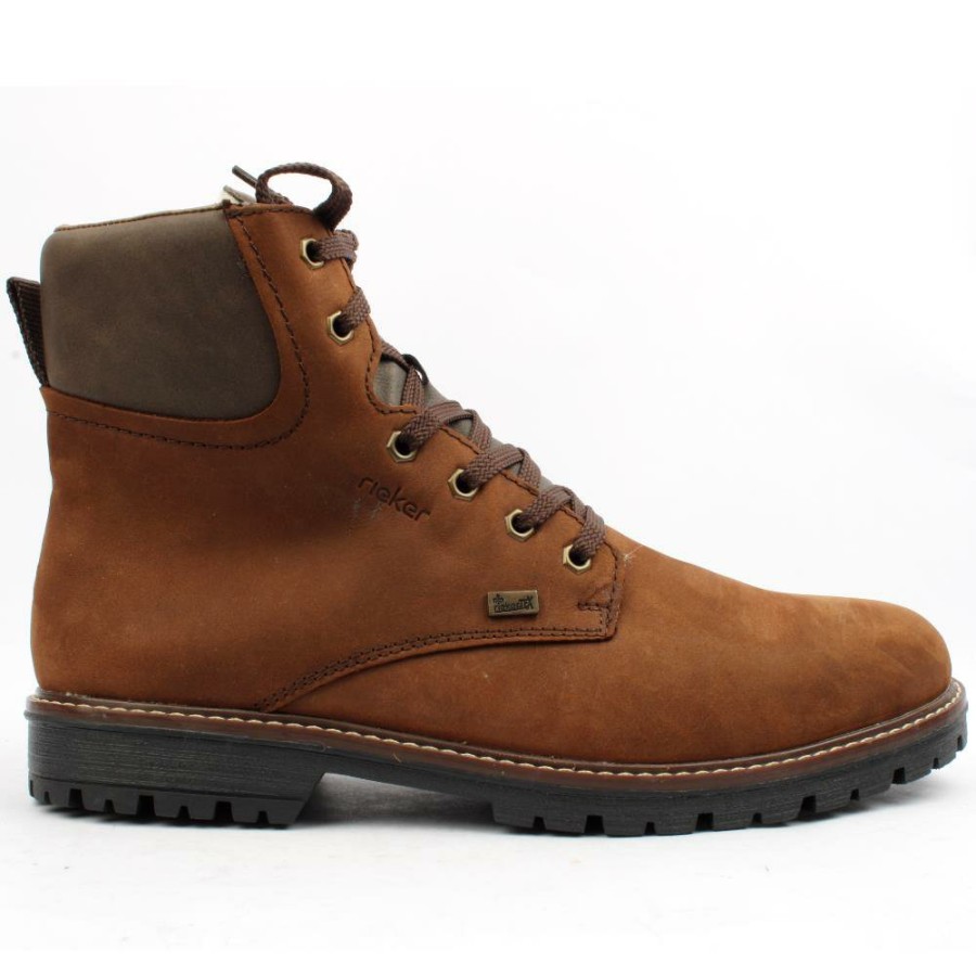 Men Rieker | F3606 Laced Tex Boot - Brown