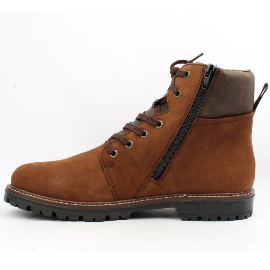 Men Rieker | F3606 Laced Tex Boot - Brown