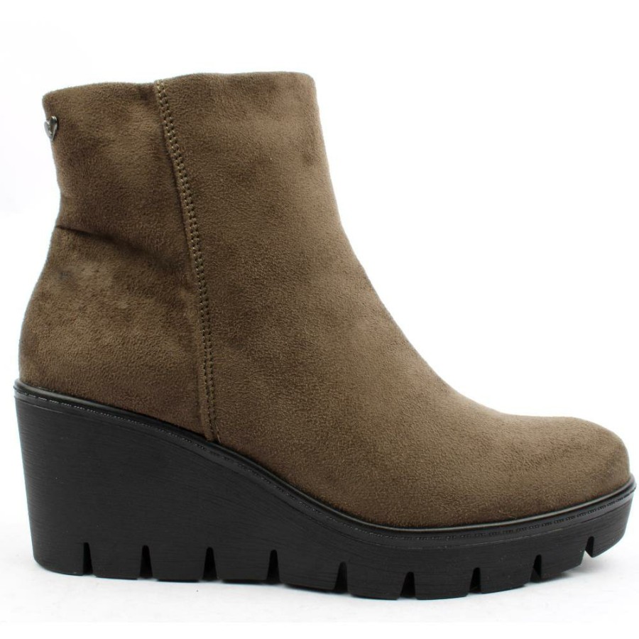 Women Susst | Buddy23 Wedge Ankle Boot - Khaki