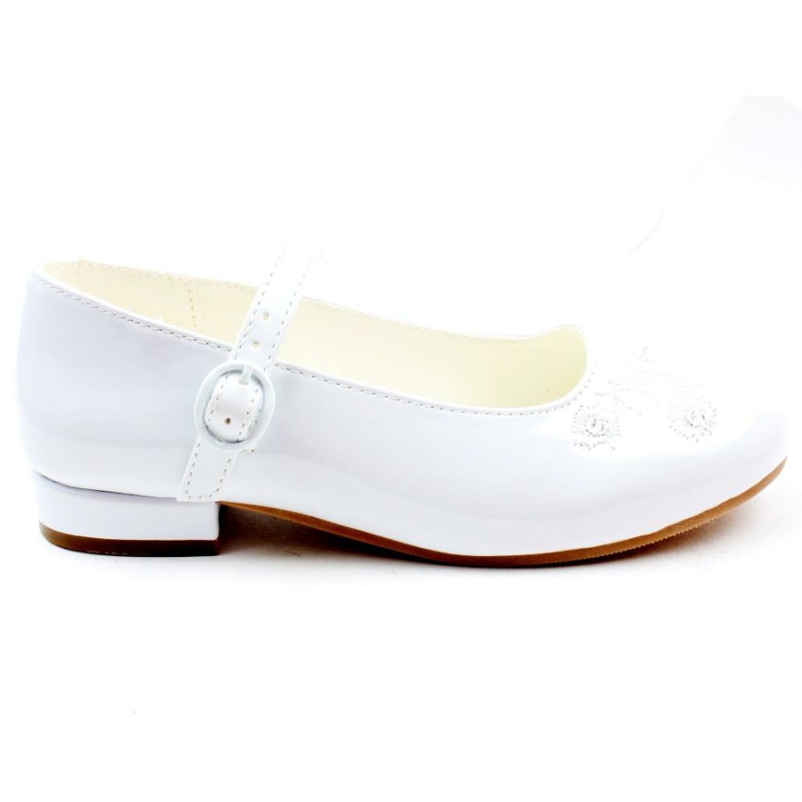 Kids Dubarry | Violet Communion Shoe - White Patent