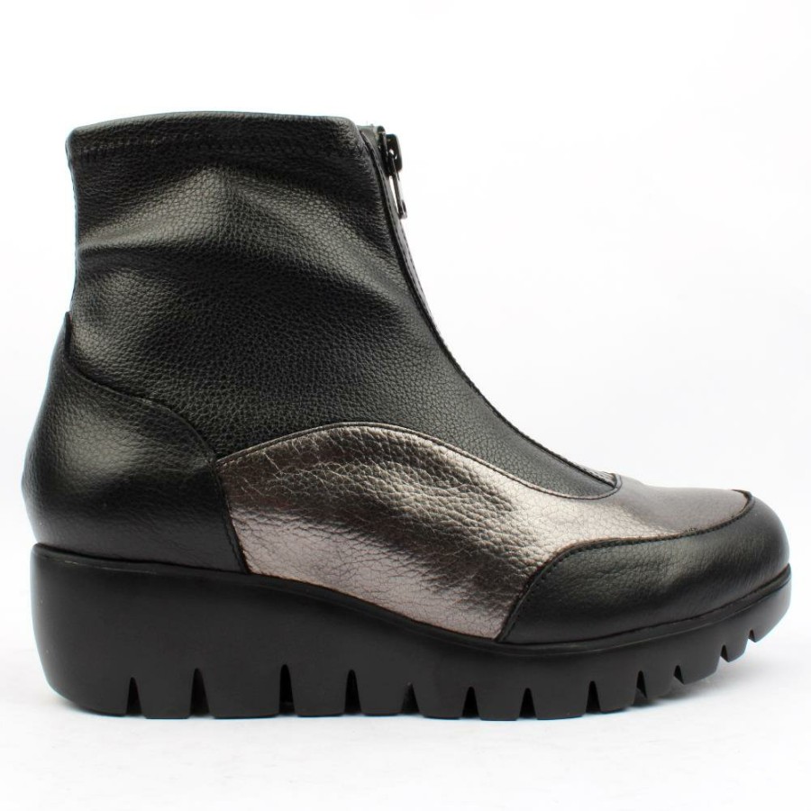 Women Wonders | C33302 Ankle Boot - Black Pewter